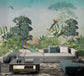 Tropical jungle peacock and birds wallpaper - view 4
