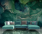 Green abstract marble wallpaper for wall - view 4