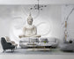 White Buddha wallpaper for living room - view 4