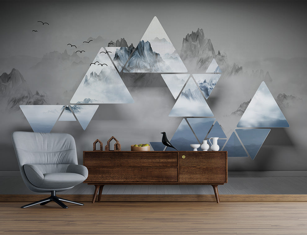 3D Geometric Triangle Wallpaper