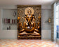 Pooja Room - 3D gods Mural wallpape, Ganesha Wood Design Wallpaper