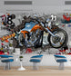 Broken wall motorcycle street art wallpaper - view 4