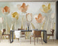 Dining Room - 3D Golden Colourful Tulip Flowers for Living Room Walls