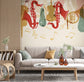 Living Room - Colorful Jazz Instruments Musical With Notes Wallpaper