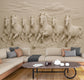 3D seven horses mural wallpaper for living room