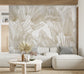 Soft beige banana leaf wallpaper - view 4
