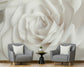 3D White And Pink Rose Wallpaper For Bed Room