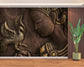 Living Room - Custom Wallpaper Brown and Golden 3D Wall Mural