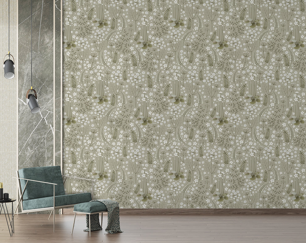 Modern Herbs Wallpaper Roll