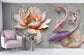 3D Mural Relief Lotus Fish Retro Bedroom Wallpaper