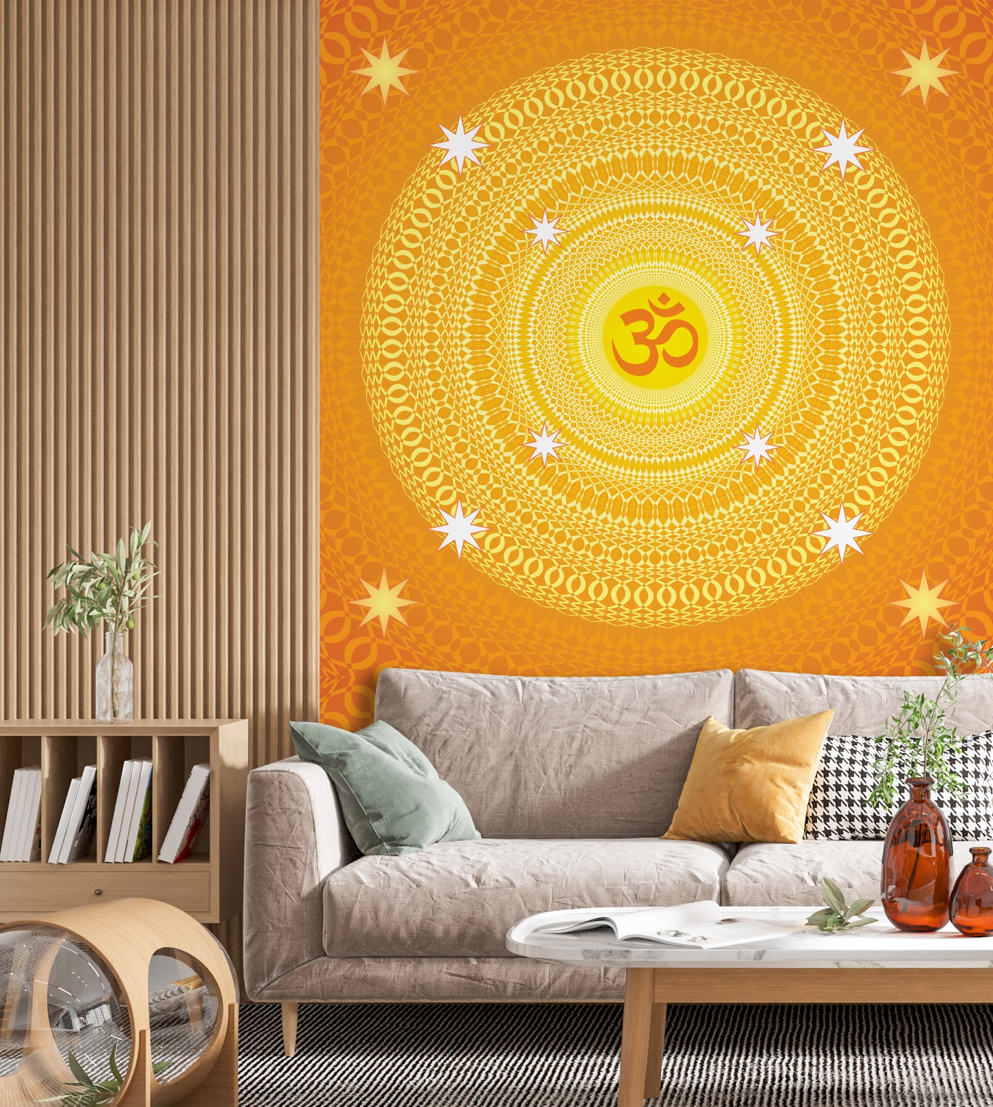 OM Symbol Mandala Design Spiritual Wallpaper