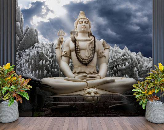 Goddess Shiva 3D Mural Wallpaper For Wall