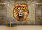 3D gold lion wallpaper - view 5