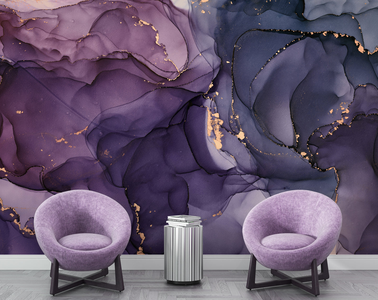 Abstract Purple Marble Wallpaper | Livingroom Wallpaper