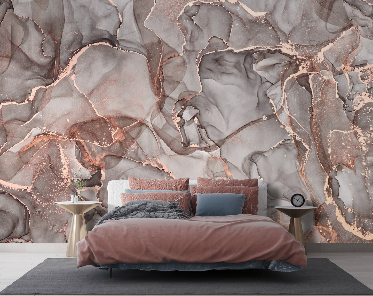 Beige Pink Mix Marble Wallpaper | Custom Wallpaper