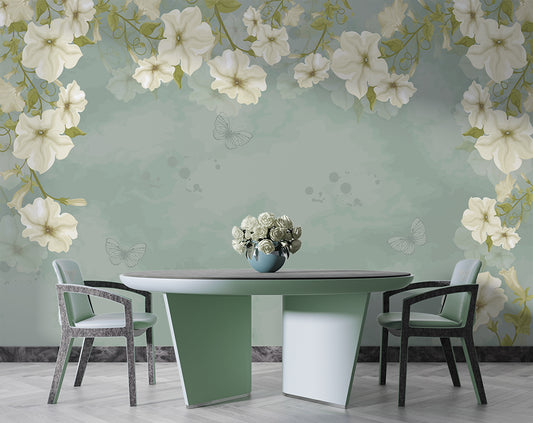 Dining Room - Orchid flower border background Wallpaper
