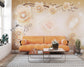 Orange rose floral bedroom wallpaper - view 4