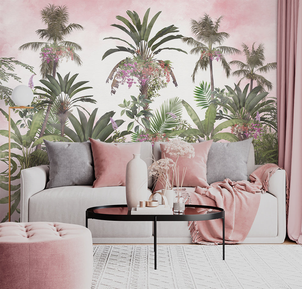 Watercolor Tropical And Flowers Wallpaper