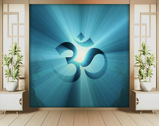 OM Symbol Wallpaper For Temple Wall