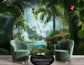 Jungle beach lagoon cheetah wallpaper - view 5