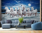 White horses running wall mural - view 5
