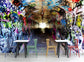 3D graffiti style cafe wallpaper - view 4