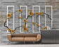 Grey floral and botanical wallpaper - view 4