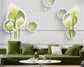 Wooden Board Flower And Circle Wallpaper