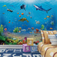 Sea Fishes Starfish Plants Ocean Life Wallpaper | Underwater Theme Kids Room Decor