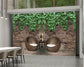 3D hanging leaves and chairs wall mural - view 3