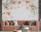 Peach Flowers Custom Retro Wallpaper
