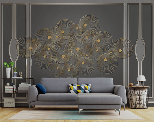 Designer Beautiful 3D Round Circular Modern Wallpaper