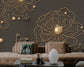 3D golden line flower pearl butterfly wallpaper - view 4