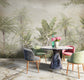 Living Room - Banana Leaves Jungle – Tropical Wall Mural Wallpaper, Custom Size