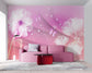 Pink Flowers And Beautiful Butterfly Wallpaper