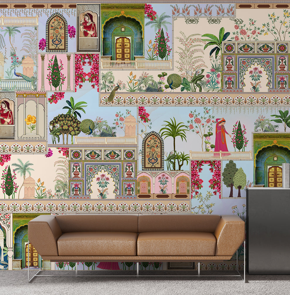 Traditional Indian Art Mural Wallpaper