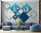 Abstract geometric diamond wallpaper - view 4