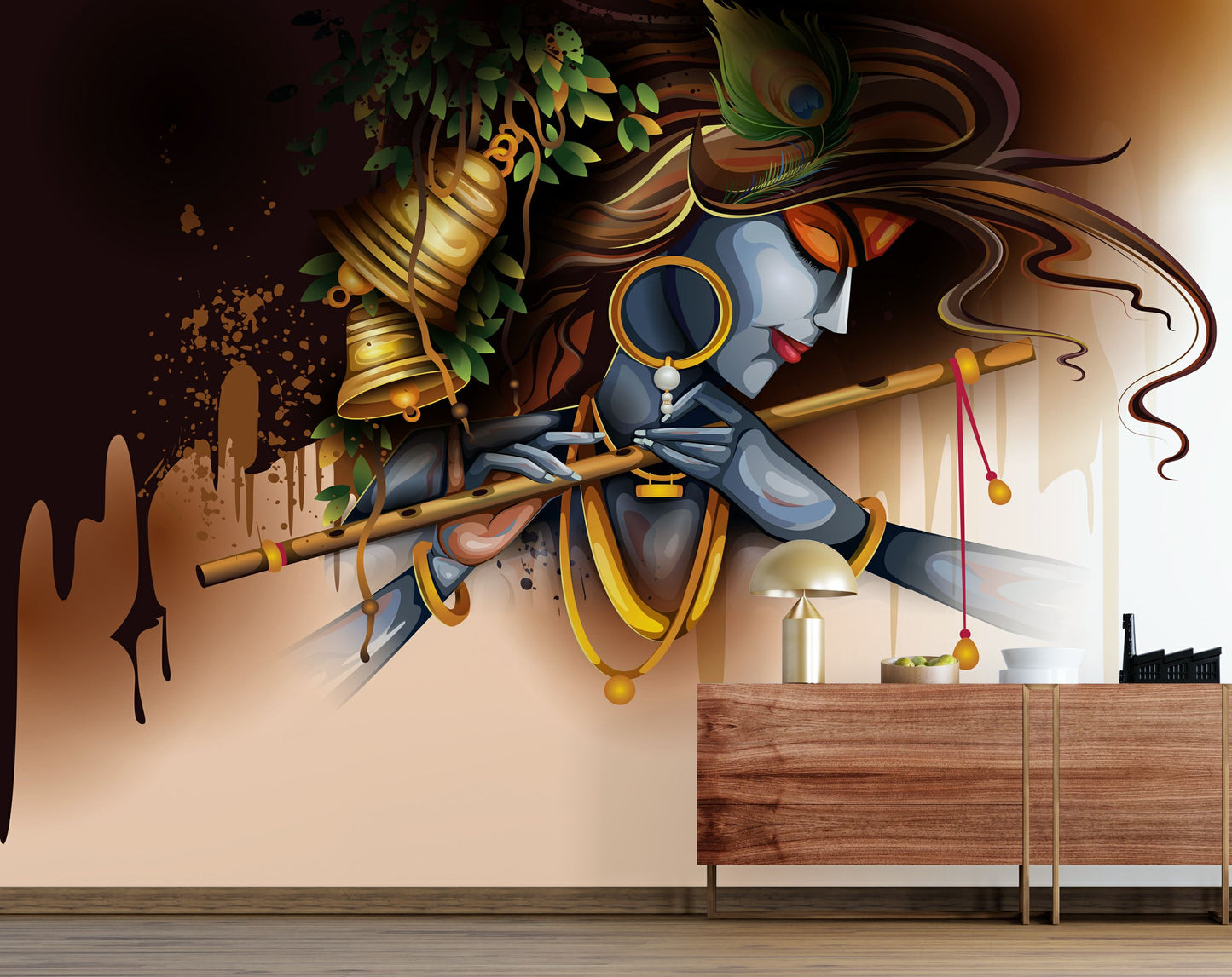 Krishna Flute Wall Art Wallpaper