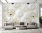 3D dandelion ball bedroom wallpaper