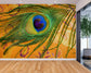Golden peacock feather wallpaper - view 3