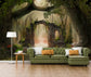 3D forest tree jungle wallpaper for living room