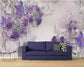 Purple floral diamond wallpaper - view 4