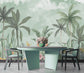 Dining Room - Tropical Paradise Palm Trees Wall Mural Wallpaper, Custom Size