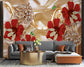 Luxury 3D jewelry floral wallpaper - view 4
