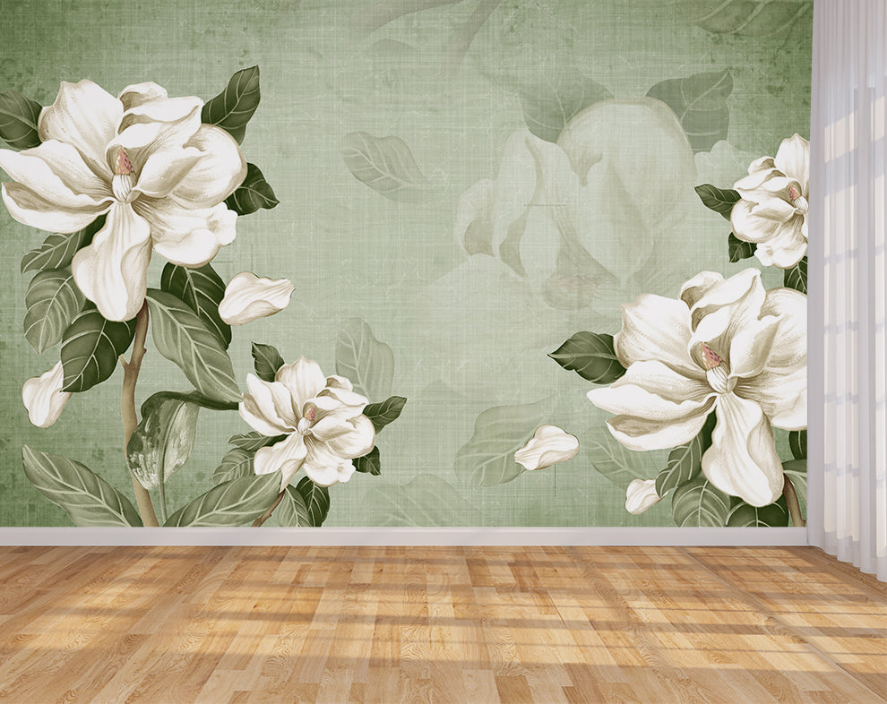Magnolia Backdrop 3d Magnolia Floral Wallpaper | 3d Wallpaper for Walls – Home Decoram