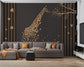 3d Creative giraffe art wallpaper