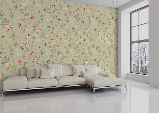 Small Vintage Flowers Wallpaper Rolls