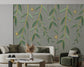 Green leaves and yellow dots tropical wallpaper - view 4