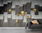 Grey and black geometric pattern wallpaper - view 2