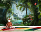 Jungle beach lagoon cheetah wallpaper - view 3